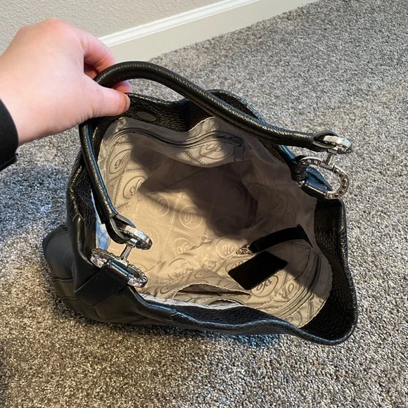 BRIGHTON Camelot Leather Black Shoulder Bag - Picture 11 of 15